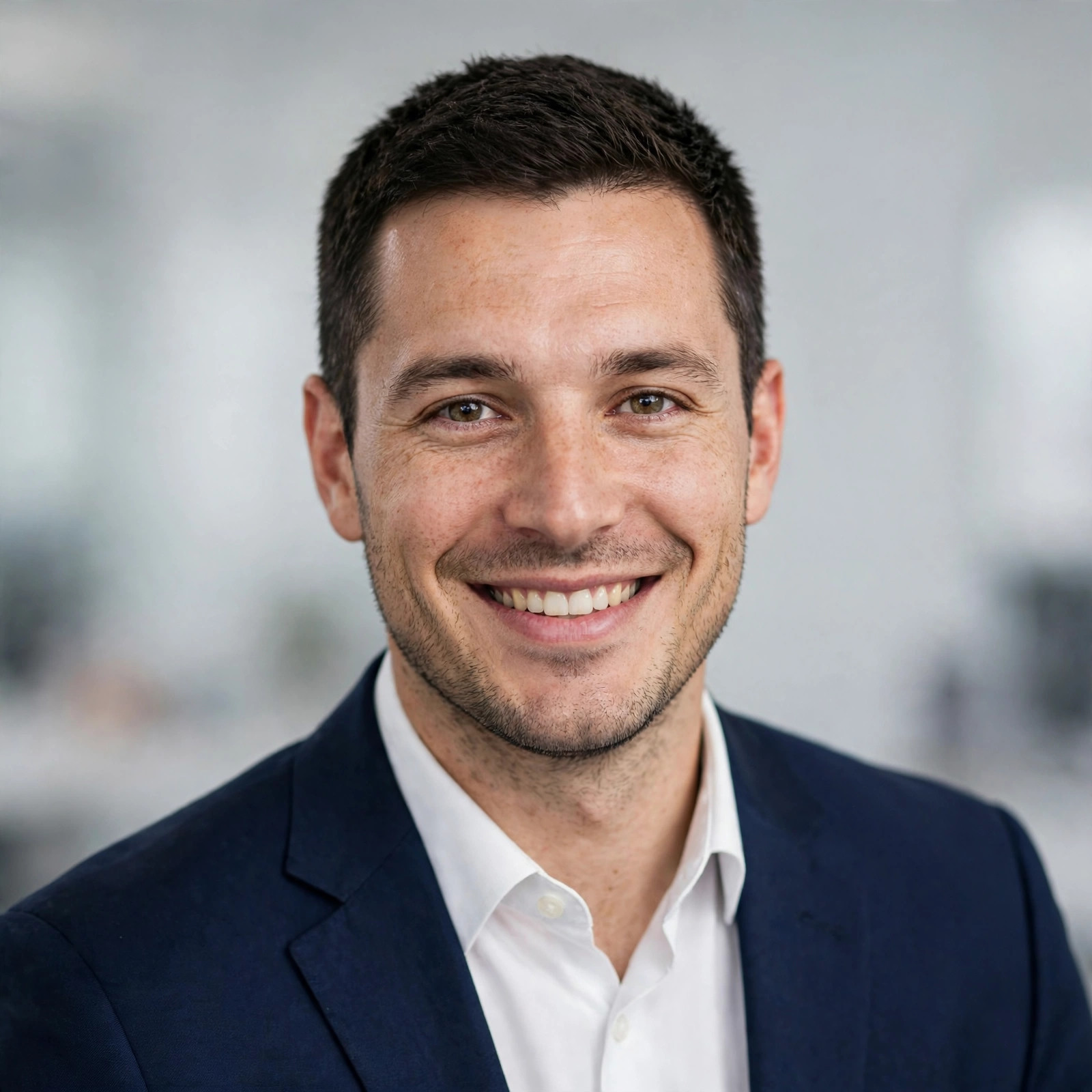 Professional AI-generated corporate headshot portrait for LinkedIn