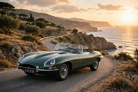 Vintage classic car AI video still