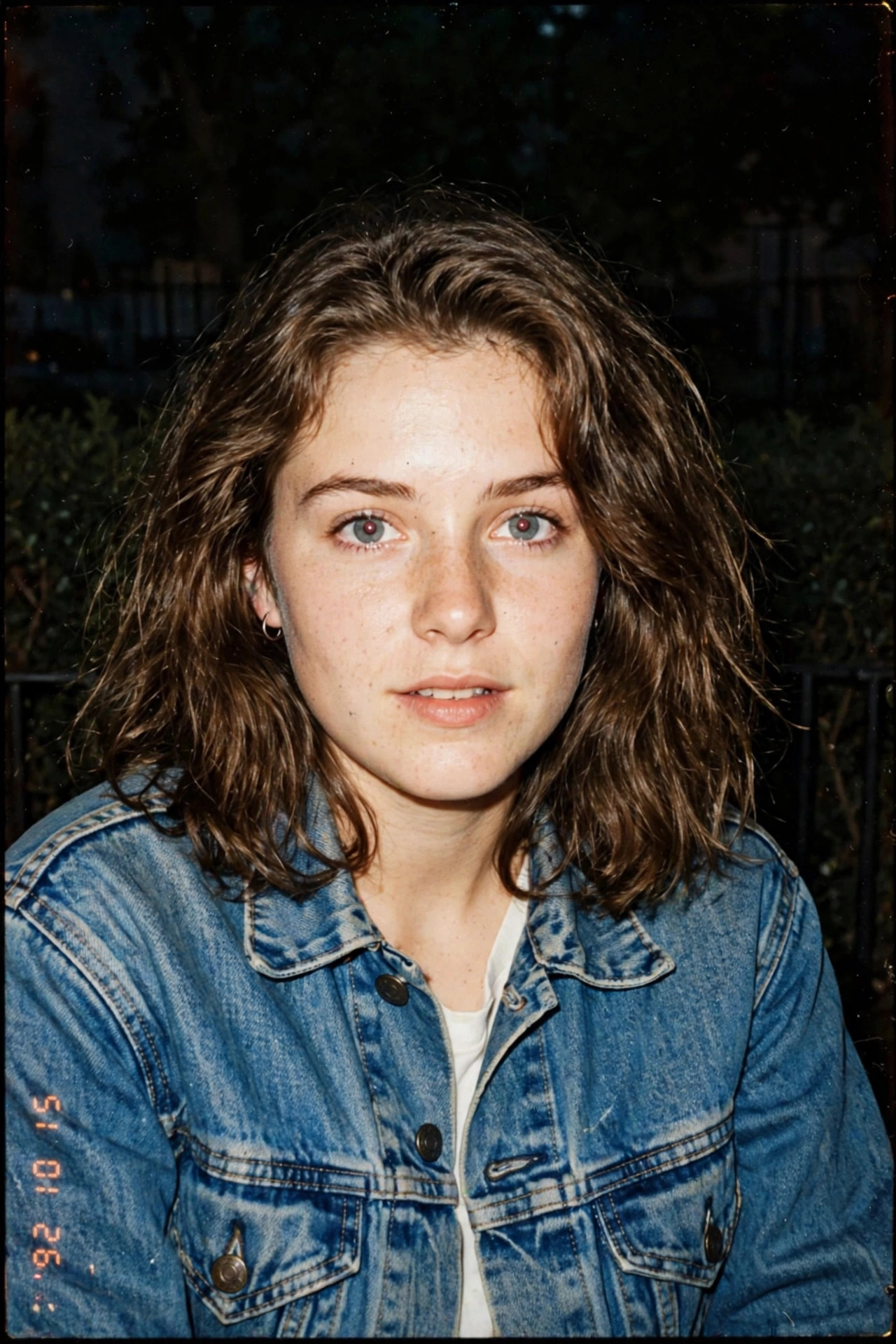 Vintage 90s film AI portrait with grainy texture and warm faded colors