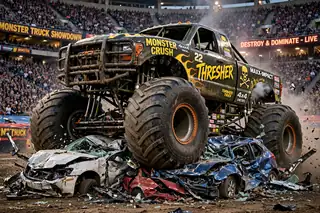 Monster truck AI video still